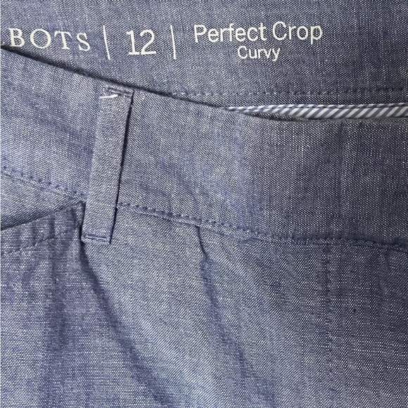 Talbots chambray blue size 12, curvy crop pants. - Picture 2 of 4